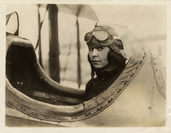 [Aniwegi Boudinot], Portrait of Cherokee Aviator, 1920