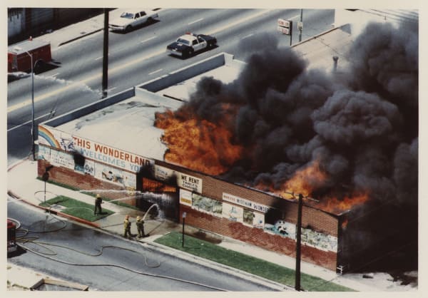 [Rodney King], Dramatic Aerial Views of the Los Angeles Uprising, 1992