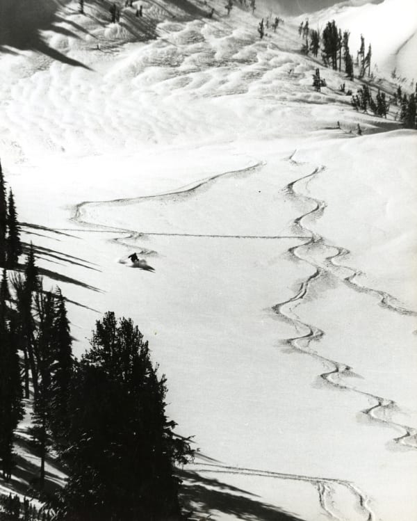 Anonymous, Skier in Powder at Mammoth Mountain, CA, 1970s