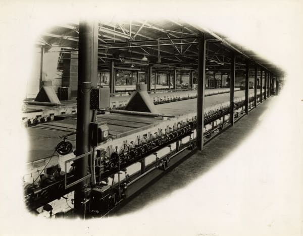 [Libby-Owens-Ford], Artistically-Printed Views of Glass Production, 1940s