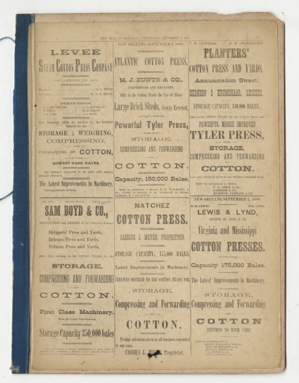[New Orleans Business & Trade], Photographic Copy of The New Orleans Democrat and Annual Review of Commercial New Orleans, 1880