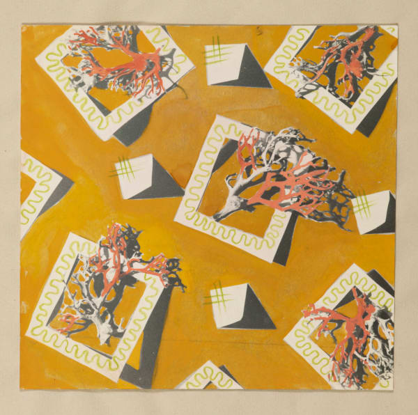 Josef Breitenbach, Abstract Design for a Surrealist Wallpaper, 1930s