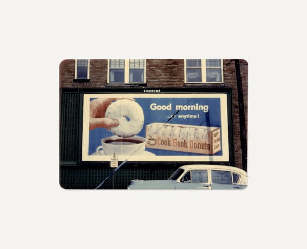 [American Billboards], Cook Book Donuts, Cincinatti, 1957