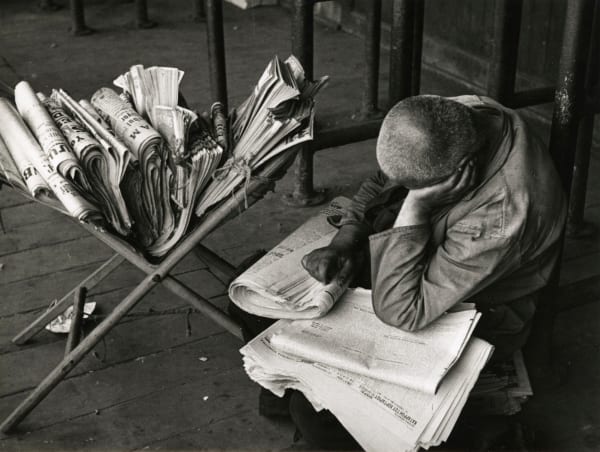 Ara Güler, Newspaper Seller, Turkey, 1950s
