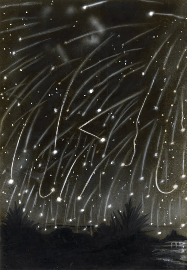 After Etienne Trouvelot, Photograph of Trouvelot's print, "The November Meteors", 1940s