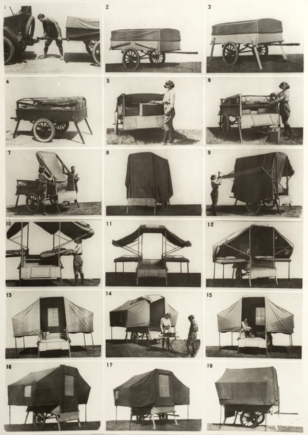 Lippman Kamprite Trailers, Photographic poster advertising a fold-out Camping Trailer, 1920s