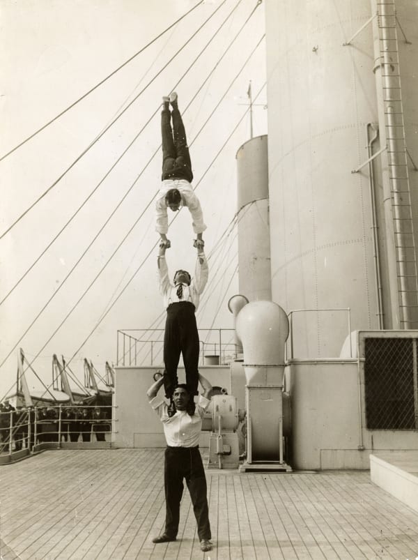 Unknown, Acrobats on the Deck of a Ship, 1920s