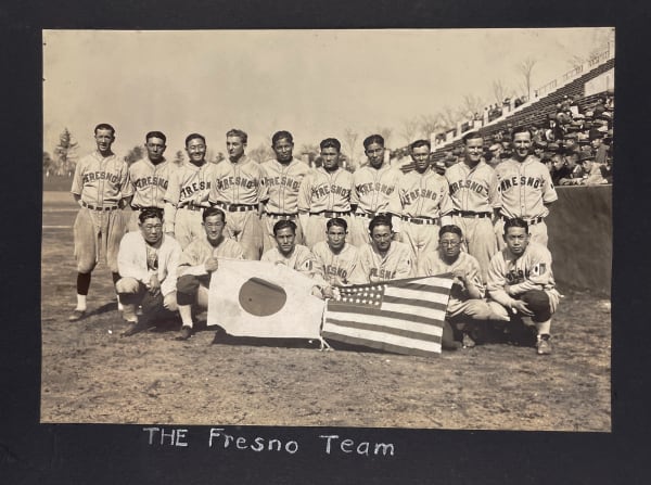 [Japanese American All-Star Baseball] Pair of photo albums showing the Fresno Athletic Club's barnstorming tour of Asia, 1927 Albums (2); silver prints (375)