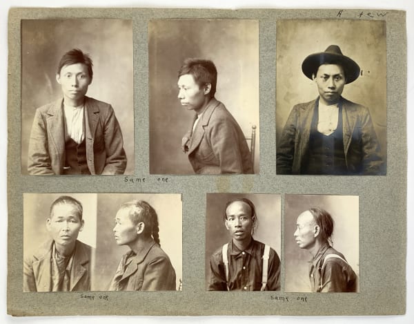 [Mugshots], Profiles of Chinese-American subjects, c. 1900