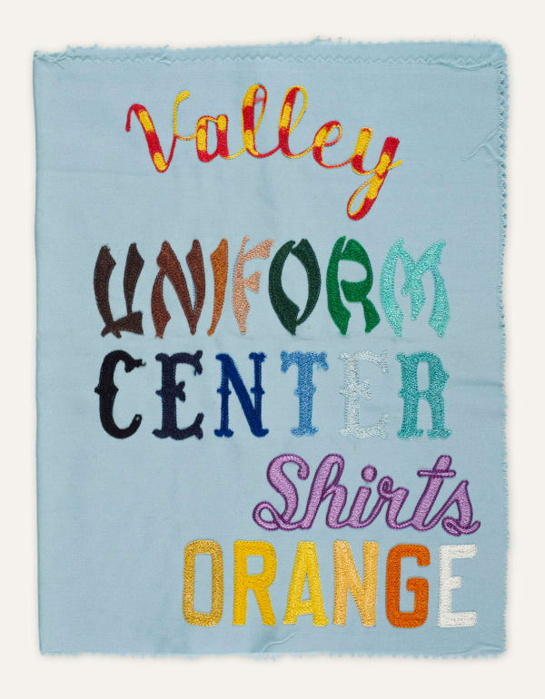 [Valley Uniform Center], Archive of Chain-Stitching Samples from Van Nuys, CA, 1950s