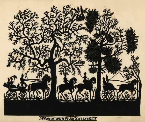 Anonymous, Scherenschnitte Paper Cutting of Woodlawn Park, Saratoga, NY, c. 1870s