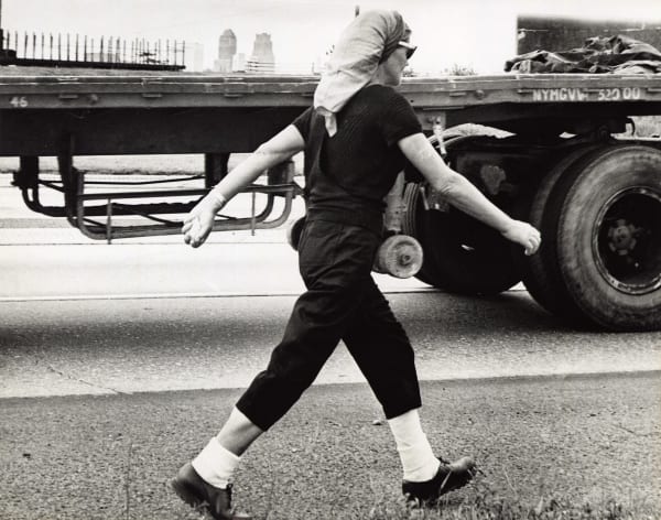 [Barbara Moore], Collection of Photographs of the Radical Walker and Vegetarian Activist Traversing Across the Country, 1940s-60s