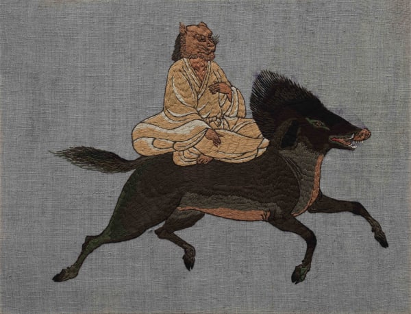 TIAN Qi Jupiter 岁星神-木星, 2022 Mixed media on canvas 布面综合材料 31.5 x 51 cm