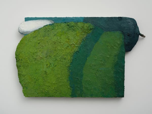 GUO Haiqiang 2019.6.7, 2019 Oil on canvas,branch 布面油彩,树枝 40 x 67 cm