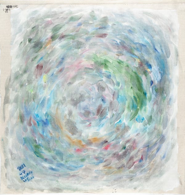 l'm Drawing & Drawing(on canvas) 2021 #1 埋头画画(布上)2021 #1