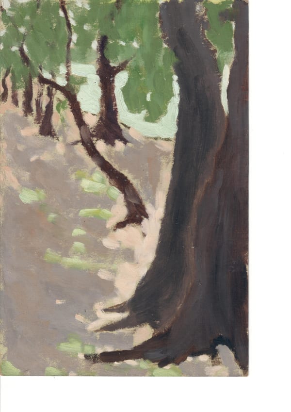 LI Shan Untitled 无题, 1970s Oil on cardboard 纸板油画 Framed 有画框 27 x 18 cm