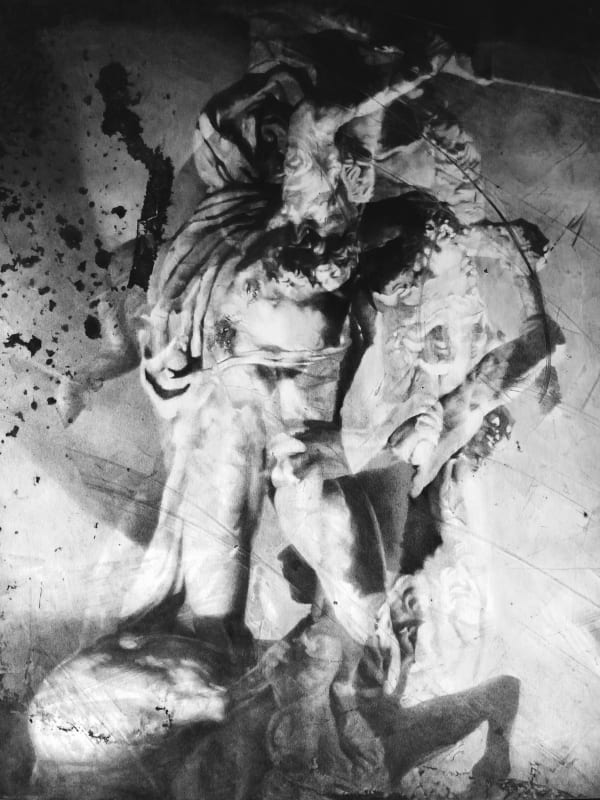 ZHANG Yunyao Study in Figures 形体习作, 2018 Graphite on felt 石墨毛毡 300 x 225 cm