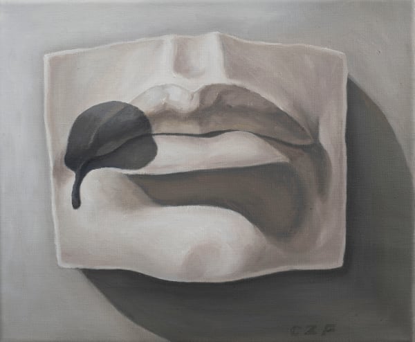 CAO Zaifei The Mouth 嘴, 2020 Oil on Canvas 布面油画 33 x 40 cm