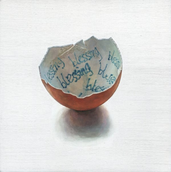 LIU Ren Blessing 祝福, 2012 Oil on wood panel 木板油画 20 x 20 cm