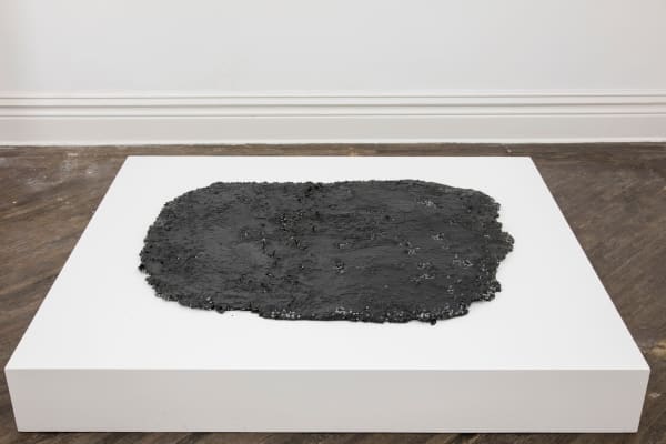 SU Chang Lie 躺, 2015 Asphalt, stone, hemp and carbon fiber 沥青、石子、麻和碳纤维 118 x 95 x 4 cm