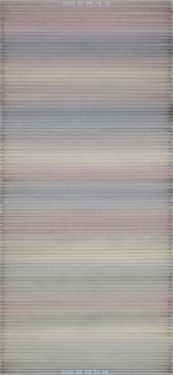 QU Fengguo 200607261512 200608282006, 2006 Acrylic and Charcoal on Canvas 布面丙烯和碳粉 250 x 115 cm