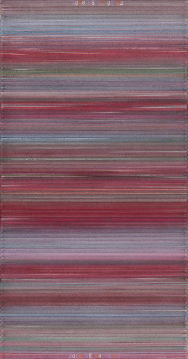 QU Fengguo Untitled 2006 无题2006, 2006 Acrylic and Charcoal on Canvas 布面丙烯和碳粉 220 x 115 cm