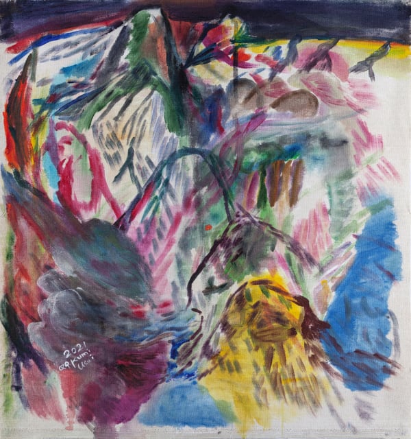 Drawing & Drawing(on canvas) 2021 #4 埋头画画(布面)2021 #4