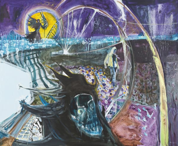 XU Jin The Shadowy Web 暗网, 2018 Oil on canvas 布面油画 186 x 226 cm