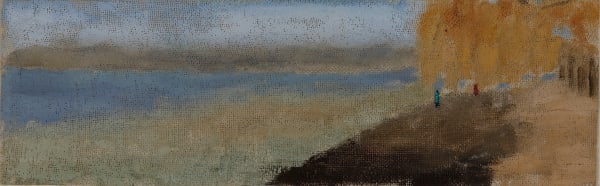 LI Shan Golden Willow Tree 金色柳树, 1976 Oil on paper 纸上油画 6 x 19 cm