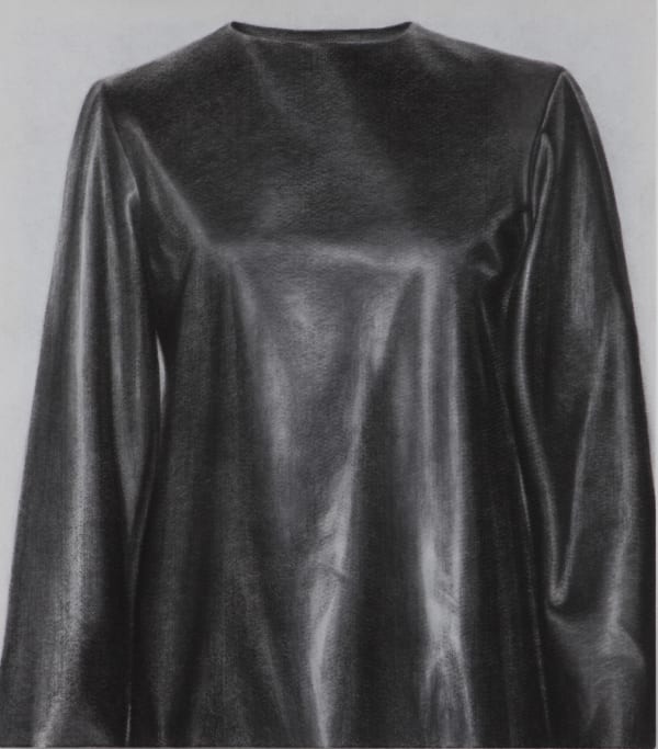 ZHANG Yunyao Leather 皮衣, 2013 Charcoal on felt 碳笔毛毡 86 x 75 cm