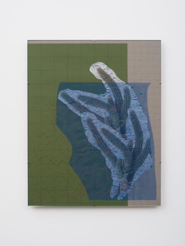 ZHANG Ruyi Decoration-2 装饰物-2, 2019 Aluminum foil, UV Print, clip frame, wood panel, color pencil 铝箔, UV 打印,编辑框架,木板,彩铅 50 x 40 cm