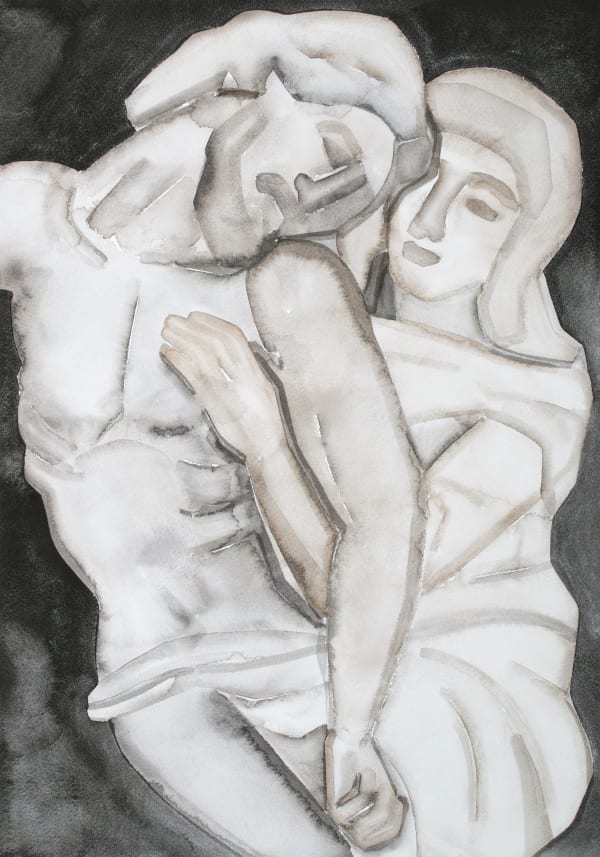 HU Zi Jesus and Mary, 2015 Gouache on paper 纸上水粉 54 x 38 cm