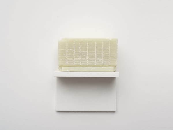 PU YingWei Productive Architecture一0001 生产性建筑一0001, 2018 Hand carving on Salonde Marseilles 手工雕刻于马赛香皂 9.2 x 5.2 x 4 cm