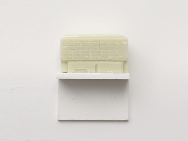 PU YingWei Productive Architecture一0002 生产性建筑一0002, 2018 Hand carving on Salonde Marseilles 手工雕刻于马赛香皂 9.2 x 5.2 x 4 cm