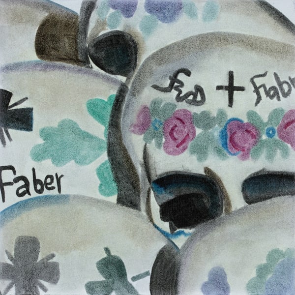 HU Zi Flesh I, 2014 Oil on board 木板油画 35 x 35 cm