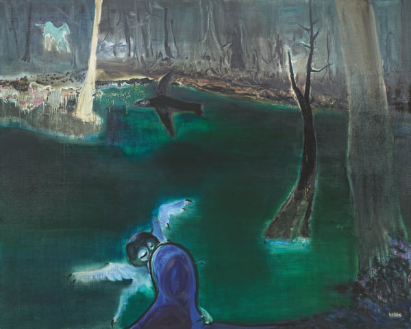 XU Jin A Gloomy Pond 幽郁的池, 2016 Oil on canvas 布面油画 200 x 250 cm