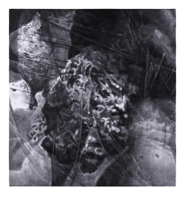 ZHANG Yunyao Study in Three Heads 三个头部的习作, 2017 Graphite on felt 石墨毛毡 65 x 61 cm