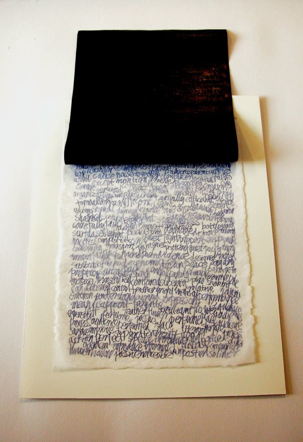 LIU Ren Feel-Traces 手感-轨迹, 2005 Manifold paper, water paper, pencil, glue, copy paper 蓝印纸,水彩纸,铅笔,签字笔,胶水,拷贝纸