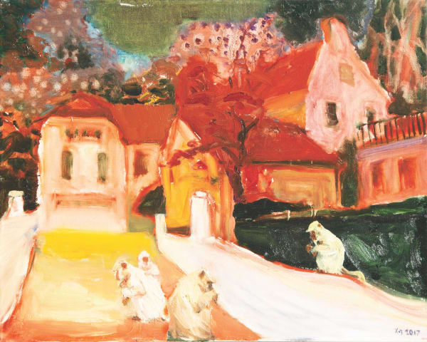 XU Jin White Monkey 白猴, 2017 Oil on canvas 布面油画 41 x 51 cm