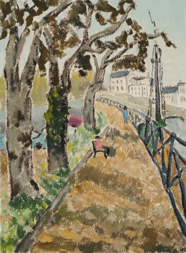 LI Shan Sunday Morning (Quimper, France) 周末的早晨 (法国坎佩尔), 2015 Oil on paper 纸上油画 30 x 22 cm