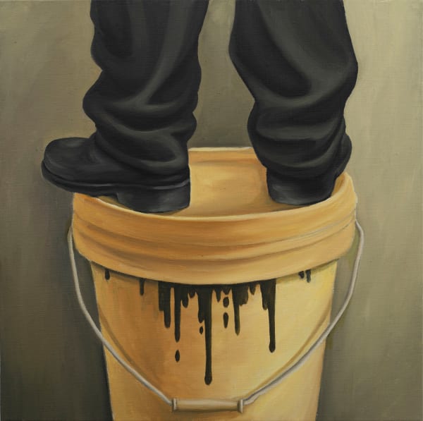 CAO Zaifei Daily Posture 日常姿势, 2019 Oil on Canvas 布面油画 50 x 50 cm