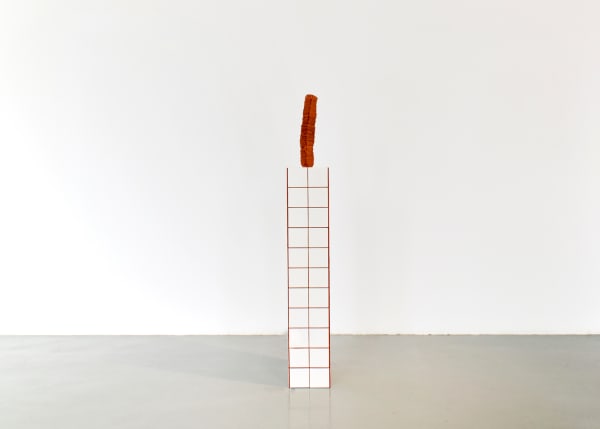 ZHANG Ruyi Behind that Thing 事物的背面, 2017 Colouredconcrete, ceramic tiles 有色混凝土,瓷砖 10 (d)x 40 (h)cm (Sculpture), 20 x 30 x 110 cm (Plinth)10 (d)x 40 (h)cm (雕塑), 20 x 30 x 110 cm (底座)