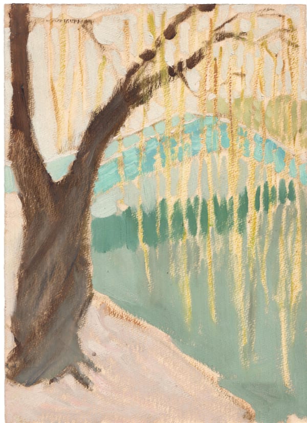 LI Shan Untitled 无题, 1970s Oil on cardboard 纸板油画 Framed 有画框 27 x 19.5 cm