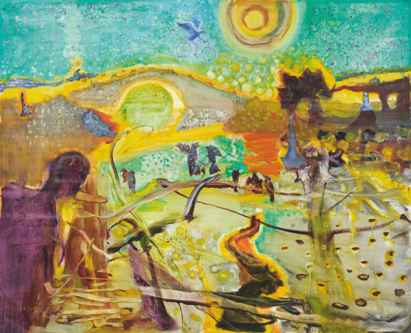 XU Jin Chasing the Moon 追月, 2018 Oil on canvas 布面油画 128 x 162 cm