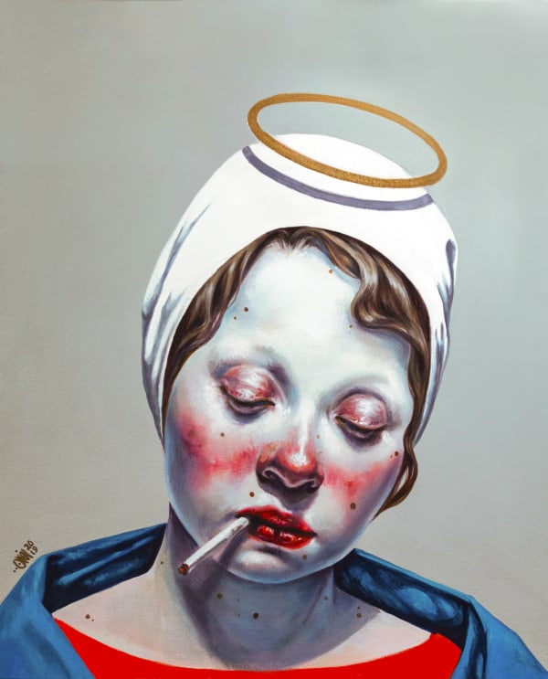 Afarin Sajedi Rest, 2019 Acrylic on canvas 81 x 100 cm (32 x 40 inch)