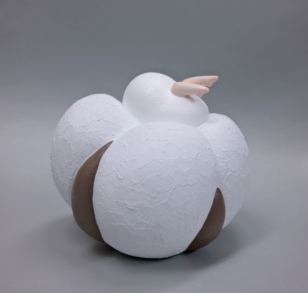 Kanako Ozawa Safe Spot -Cotton-, 2025 Acrylic, Stone Dust, Cheesecloth 29 x 29 x 27 cm 11.4 x 1.4 x 10.6 in