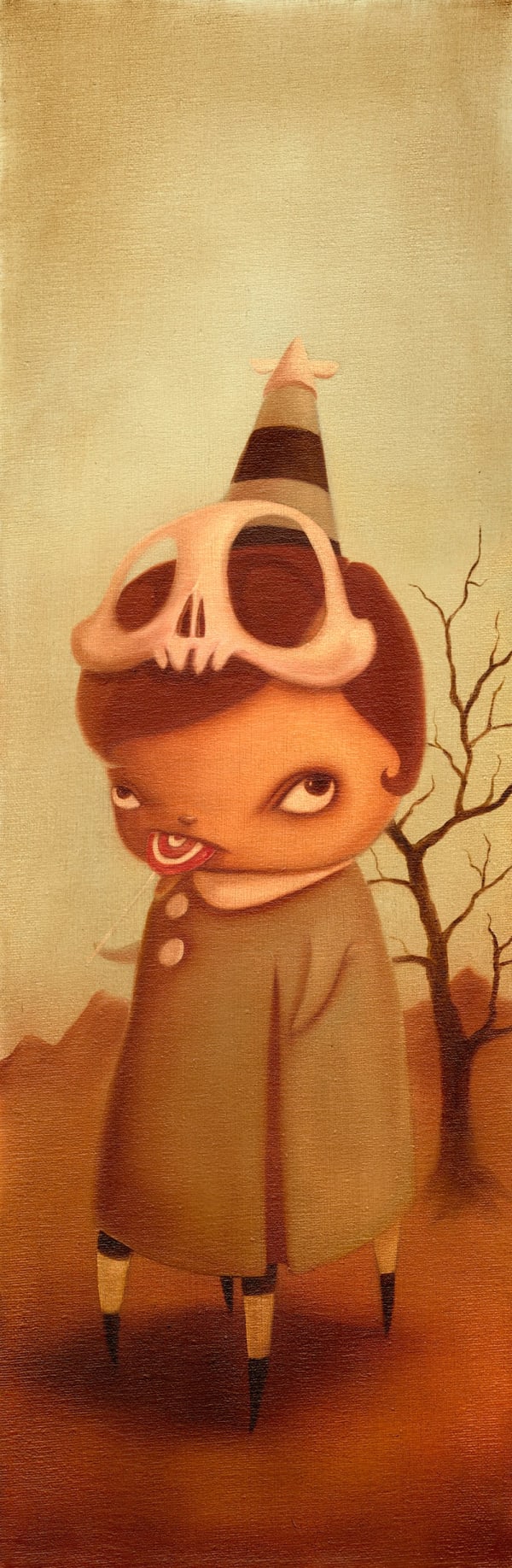 Kathie Olivas, Violet In Gray Dress, 2014