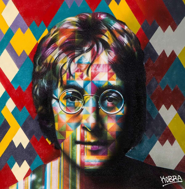 Eduardo Kobra John Lenon, 2014 Spray Paint On Canvas 50 x 50 cm