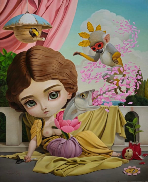 Rene Cuvos Scissor & Petal, 2024 Oil on Canvas Unframed 76 x 61 cm 29.9 x 24 in