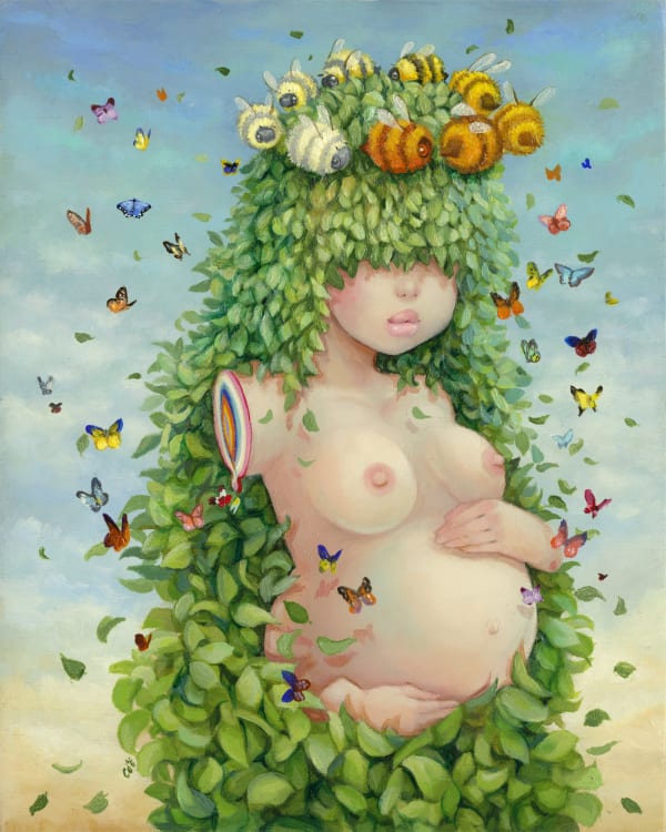 Camilla d'Errico Gaia Oil on canvas 25 x 20 cm